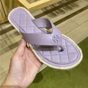 Tory Burch Quilted Espadrille Thong Sandal